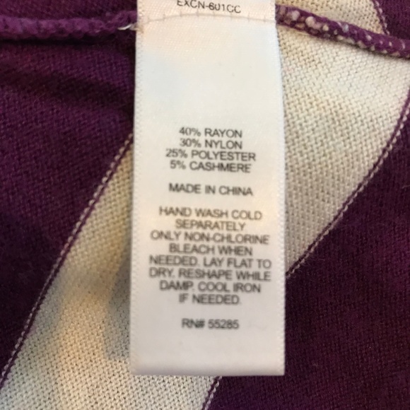 Express maroon and white striped sweater - Picture 3 of 3